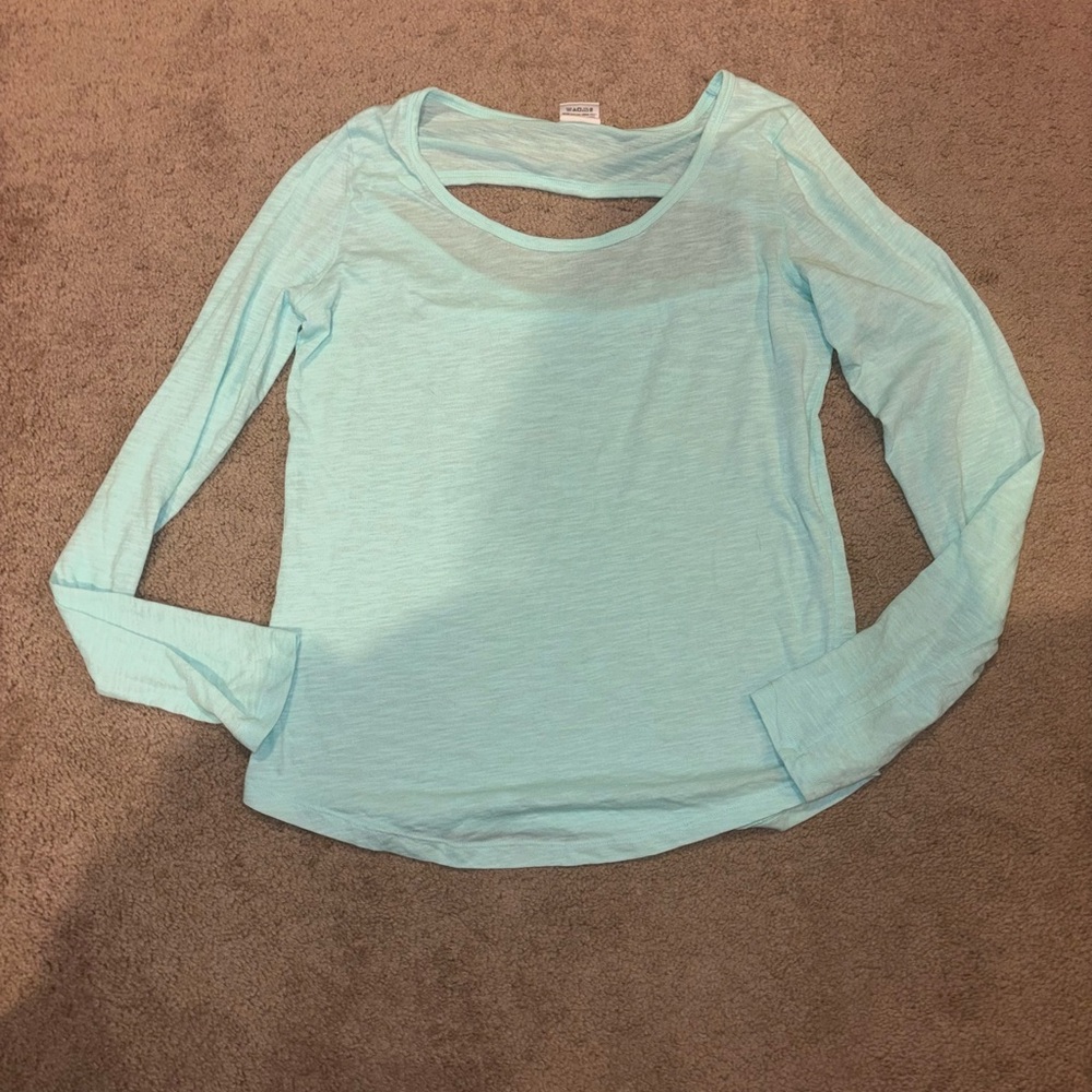 PINK Victoria's Secret Light Blue Long Sleeve Top